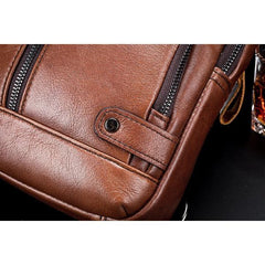 USB Charging Real Leather Sling Bag for Men – Crossbody Shoulder Bag with Adjustable Straps - VOTVO
