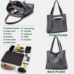 Tote Bag for Women – Large Capacity Canvas Laptop Shoulder Bag, Business & Travel Organizer