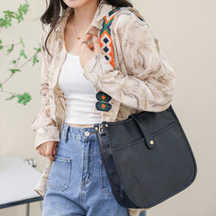 Vintage PU Leather Crossbody Bag for Women – Adjustable Shoulder Bag