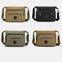Vintage Canvas Messenger Bag – Large Capacity Shoulder Bag for Daily Use - VOTVO