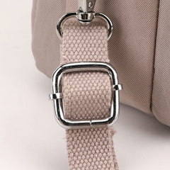 Small Nylon Crossbody Bag for Women – Triple Compartment Travel Purse