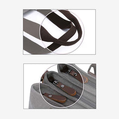 Triple Compartment Canvas Tote Handbag | Multifunction Casual Crossbody Shoulder Purse