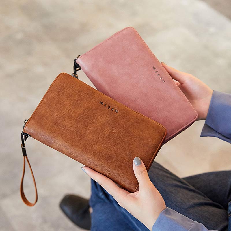 Women's RFID Blocking Zip Around Wallet - Large Long Wristlet Clutch - VOTVO