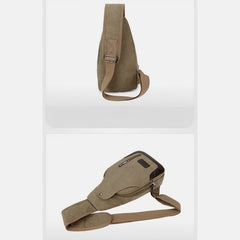 Canvas-Umhängetasche für Herren – Tagesrucksack für Outdoor-Reisen und Camping