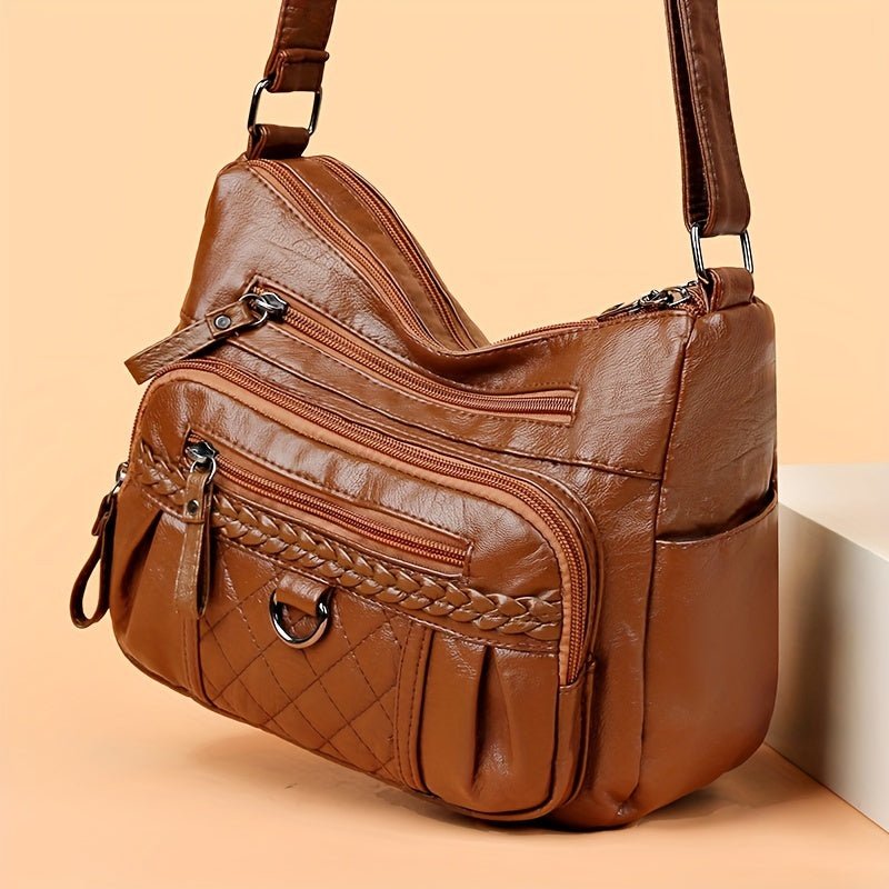 Women's leather bag with multiple pockets - VOTVO
