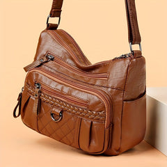 Women's leather bag with multiple pockets - VOTVO