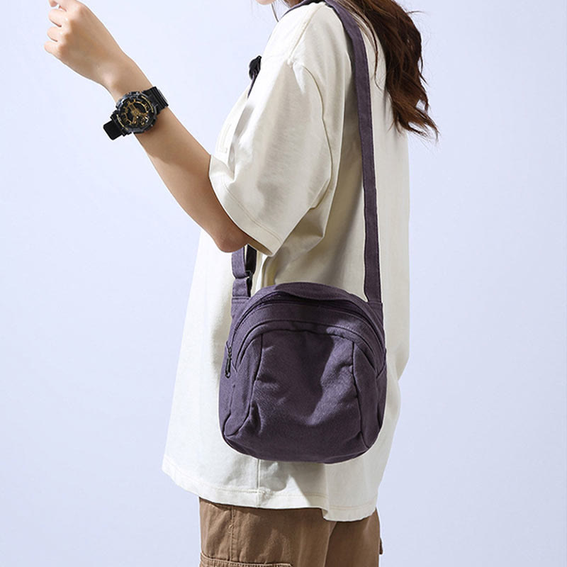 Borsa a tracolla casual da donna in tela, semplice borsa da viaggio