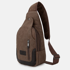Canvas-Umhängetasche für Herren – Tagesrucksack für Outdoor-Reisen und Camping