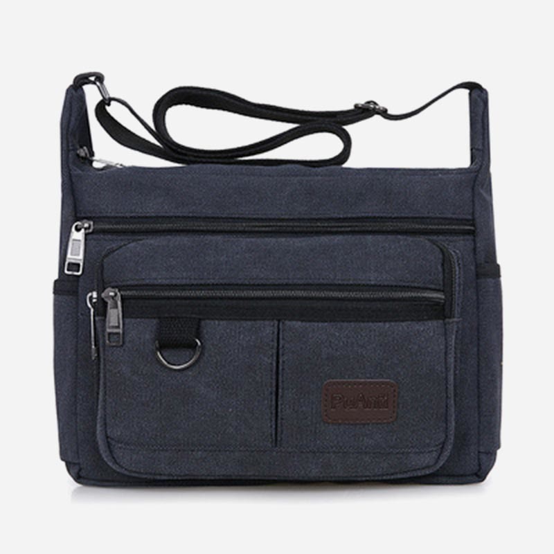 Borsa a tracolla da uomo | Borsa a tracolla vintage in tela per esterni