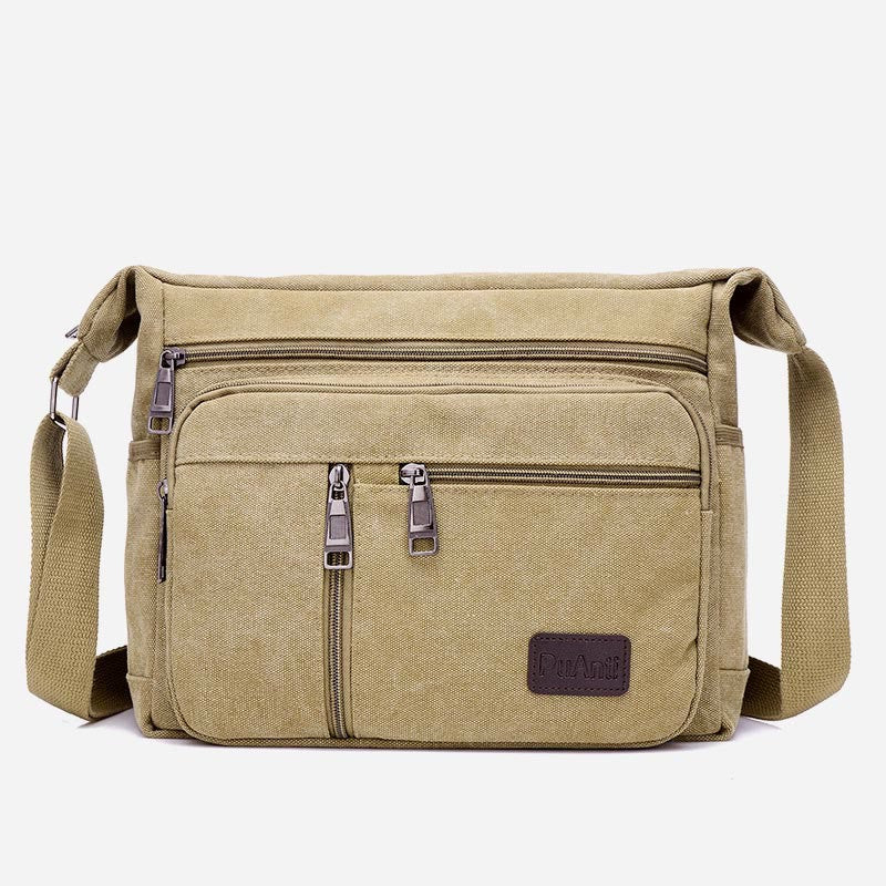 Borsa a tracolla da uomo | Borsa a tracolla vintage in tela per esterni