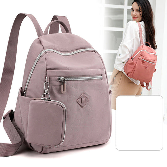 Women’s Nylon Backpack with Small Coin Purse – Casual Travel Daypack Handbag