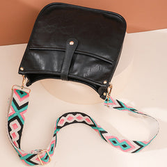 Vintage PU Leather Crossbody Bag for Women – Adjustable Shoulder Bag